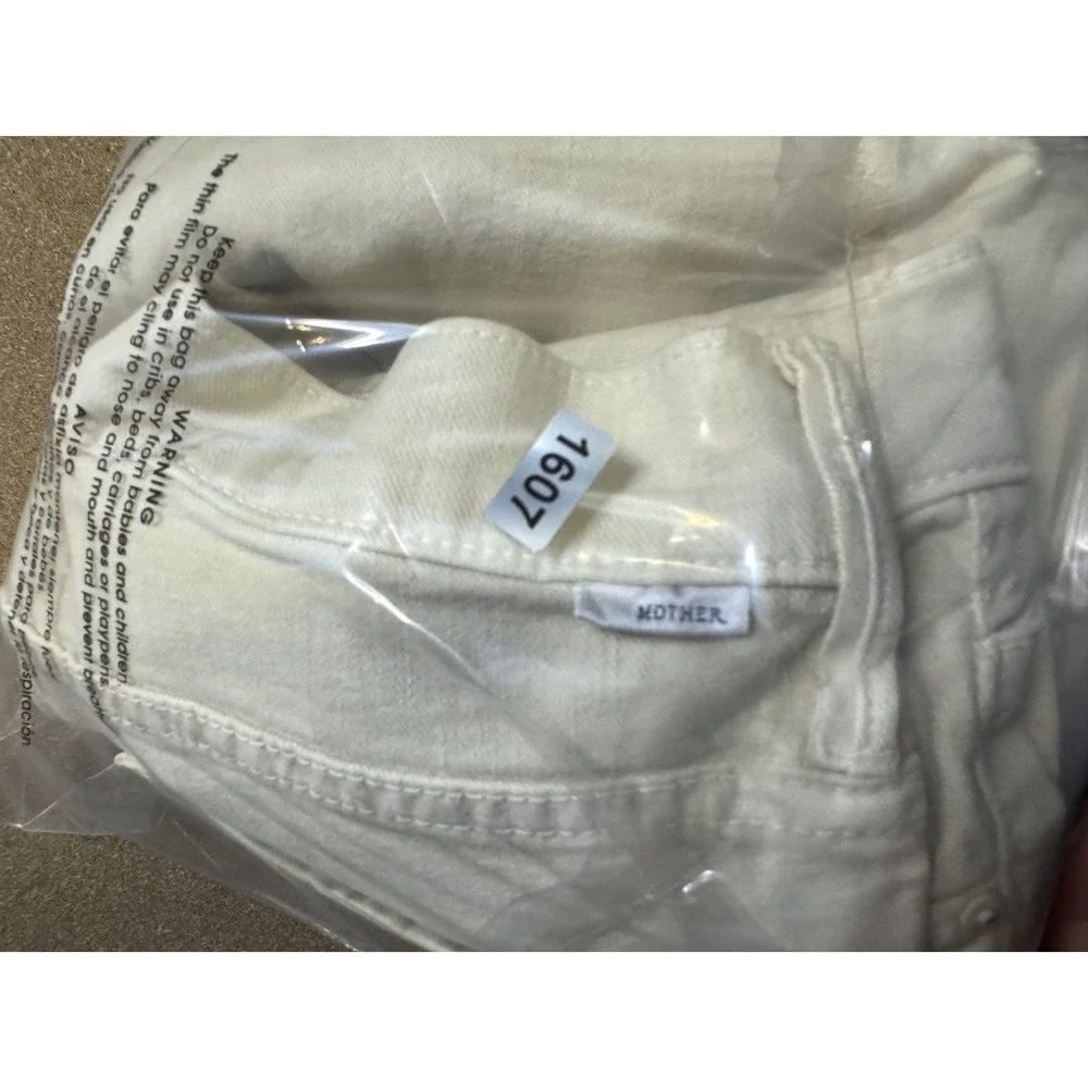 Mother The Runaway Flare Jeans‎ So Far Gone Ivory Off White Denim Size 29